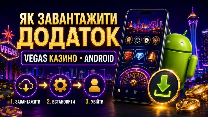 Завантаження APK-файлу Вегас казино на Android
