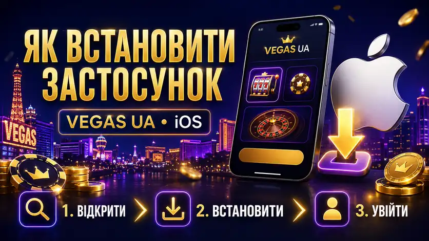 Встановлення застосунку Вегас казино на iPhone