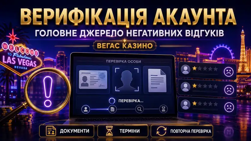 Верифікація акаунта (KYC) у Вегас казино